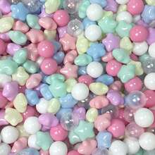 20/50个装，2.17英寸耐压塑料球，星形图案，是婴幼儿/儿童球池、室内/室外游戏屋、派对的理想礼物 - 彩色 - 查看 31