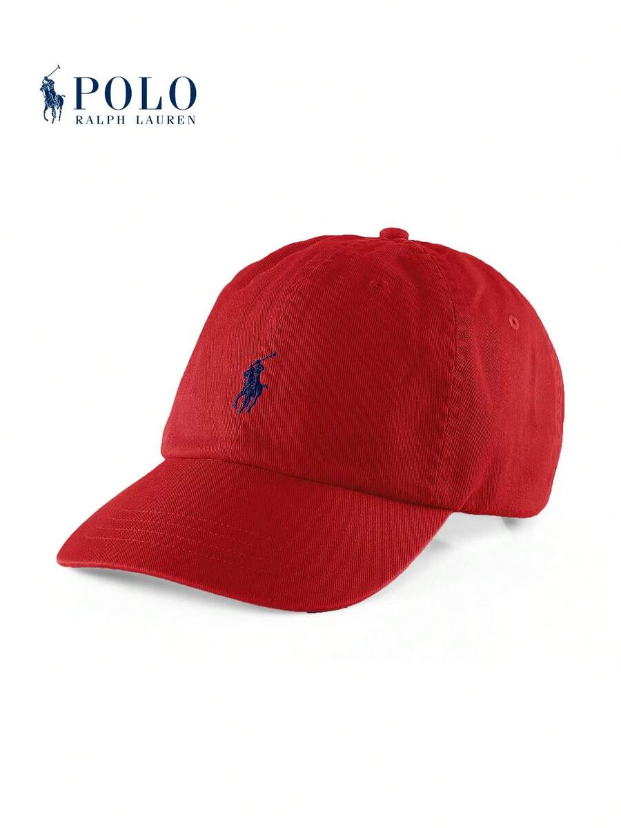 Polo Ralph Lauren Soft-Top Cotton Baseball Cap - Unisex Style - Red - View 1