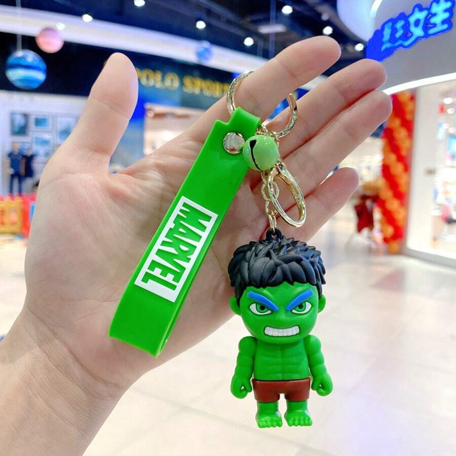 Marvel 1个【Q版漫威英雄风格】绿紫撞色3D硅胶娃娃钥匙扣绿巨人拳头吊坠漫画展应援/粉丝礼物新年礼物、情人节礼物、复活节礼物（随机款式） - 彩色 - 查看 1