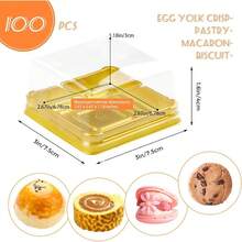 100pcs Mini Cupcake Containers 3 Inch Plastic Square Containers With Lids Cupcake Boxes Muffin Single Individual Container Box For Wedding Birthday Gifts Supplies - 100PCS Cupcake Container - View 3