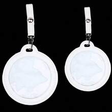 58/75mm圆形透明窗口徽章保护套，水晶徽章展示袋，便携式/悬挂式 - 彩色 - 查看 10