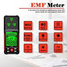 3 In 1 EMF Detector, High Precision EMF Meter, RF E F MF EMF Reader, Home Office - Black - View 6