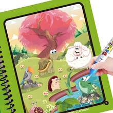 1pc Magic Water Picture Books, Reusable Magic Drawing Books And Pens, Activity Books, Random Color Pens - Multicolor - View 9