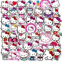 SANRIO 100/50 piezas de lindos adhesivos impermeables con dibujos animados de , adecuados para decorar cascos, bicicletas, planificadores, estuches de lápices pegatinas papelería manualidades libro de sticker estikers - 100 piezas - Ver 2