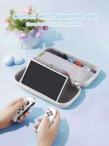Ayotu Bowknot & Polka Dot Pattern Accessories Set For Nintendo Switch/Switch OLED/Switch Lite, Including Protective Case, Storage Bag, Console Shell, Dust Cover, Game Card Case, Controller Grip, Suitable For Christmas, Valentine's Day, Back To School And Other Occasions - View 8