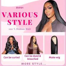 3件/套 12A级自然波浪卷100%巴西原生人发接发，双股编织，使用寿命延长3倍，长度分别为18英寸、20英寸、22英寸和24英寸 - Natural Black - 查看 5