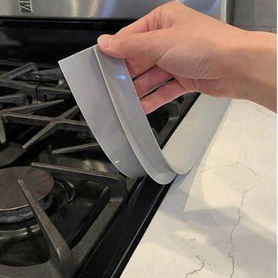 Miếng dán khe hở bếp bằng silicon, chịu nhiệt, chất trám khe hở nhà bếp, chống dầu mỡ, chống bám bẩn, dải bịt kín silicon, bịt kín khe hở, ngăn rò rỉ, băng dính trang trí thiết yếu cho nhà bếp.