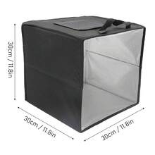 Mini caja de luz LED para estudio fotográfico de 30 cm, portátil y plegable, kit de tienda de campaña para estudio fotográfico con 6 fondos de color - Ver 2