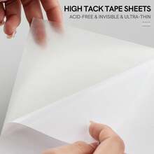 10pcs Multi-Dimension Cuttable Clear Double Sided Adhesive Sheets For DIY Adding Pop Cards Making Scrapbooking Crafts Supplies Sticky Sheets New - White - View 10