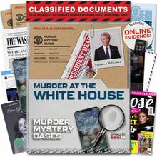 华盛顿特区成人惊悚悬疑游戏 - 37条证据，150分钟游戏时长（难度3.5/5） - 冷案档案游戏，适合1-10名玩家 - 彩色 - 查看 1