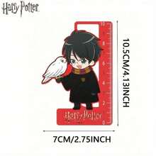 Warner Bros 1 pieza Regla marcapáginas con licencia oficial de Harry Potter, con personajes de dibujos animados como Harry, Malfoy, Snape, Ron, Hogwarts, para lectura, marcado de escritura creativa, para fans de Harry Potter o coleccionistas de marcapáginas - Harry Potter - Ver 3