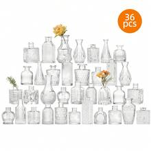 Bulk Mini Glass Bud Vases Assorted Set 12-45 Pcs, Small Floral Vases For Rustic Wedding, Home, Party & Table Center Decor, Spring Decor, Garden Decor, Mother's Day Decor, Ideal Mother's Day Gift - 彩色 - 查看 15