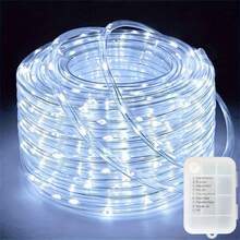 1pc LED String Lights, 8 Modes, Battery-Powered, Push Button Control, Ideal For Garden Landscape, Party, Home, Wedding, Valentine'S Day Lighting - Clear - View 3