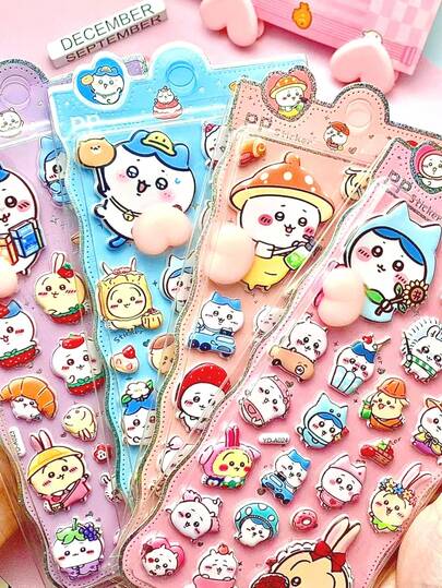 1pc Random Soft Cute Squeeze Stress Relief Sticker, Applicable For Luggage, Cups, Paper Phone Cases, Phone Cases, Gift Decoration, Notebooks, Diaries, Home Decor, Party Decor, Birthday Gifts, Various Holiday Gifts, Fashionable, Luxury, Sewing, DIY, Suitable For Gifting To Friends Or Partners, Graduation Ceremony - Opening Ceremony, Opening Ceremony Gift - Graduation Gift, Party Gift