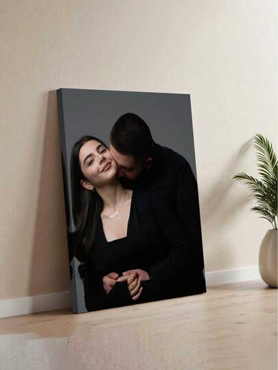 1pc Personalized Canvas Wall Art, Personalized Unframed Poster, Cozy Framed Canvas Painting For Interiors, Mother's Day Gift, Wedding Keepsake, Father's Day Gift, Personalized Memorial Gift, Suitable For Wedding, Easter, Mother's Day, Graduation, Father's Day