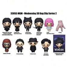 1 pieza Llavero de la serie oficial de Netflix "Wednesday" en caja ciega, figura miniatura de personaje aleatorio, colgante coleccionable de anime de terror y dibujos animados, decoración, regalo de cumpleaños, San Valentín y Año Nuevo para amigos y familia - MN-33055 - Ver 6