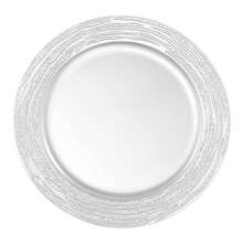 100 Pcs Antique Charger Plates Bulk 13 Inch Embossed Rim Plastic Party Dinner Plate Chargers Round Decorative Server Plate For Wedding Party Event Tableware - 100個-銀色6 - 查看 1