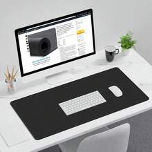 Alfombrilla de ratón de gran tamaño de unicolor simple, alfombrilla de escritorio de oficina, superficie de tela suave antideslizante, protector de escritorio XXL, disponible en varios colores, suministros de oficina, decoración de oficina - Minimalismo - Ver 1