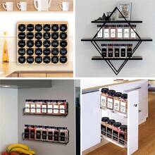 TUMATICLY 48 Glass Spice Jars (24 Jars, 24 Lids), Glass Spice Jars With 408 Labels, 4-Ounce Square Empty Spice Jars With Black Metal Lids - Including Shaker Lids, Funnel, Brush, And Markers, Cooking Tools, Seasoning Tools - màu đen - Xem 6