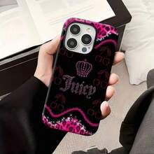 Juicy Cherry Crown Graphic Phone Case Compatible With Samsung Phone Cases,  17,  16 Pro Max,  15 Pro Max,  13, And  12. Made Of TPU Material, It Provides Shockproof And Drop Protection, Features A Vibrant And Stylish Design, And Is Perfect For Expressing Personality, Making It An Ideal Gift For Family, Friends, Lovers, And Boyfriends/Girlfriends. - 款式3(1件) - 查看 27