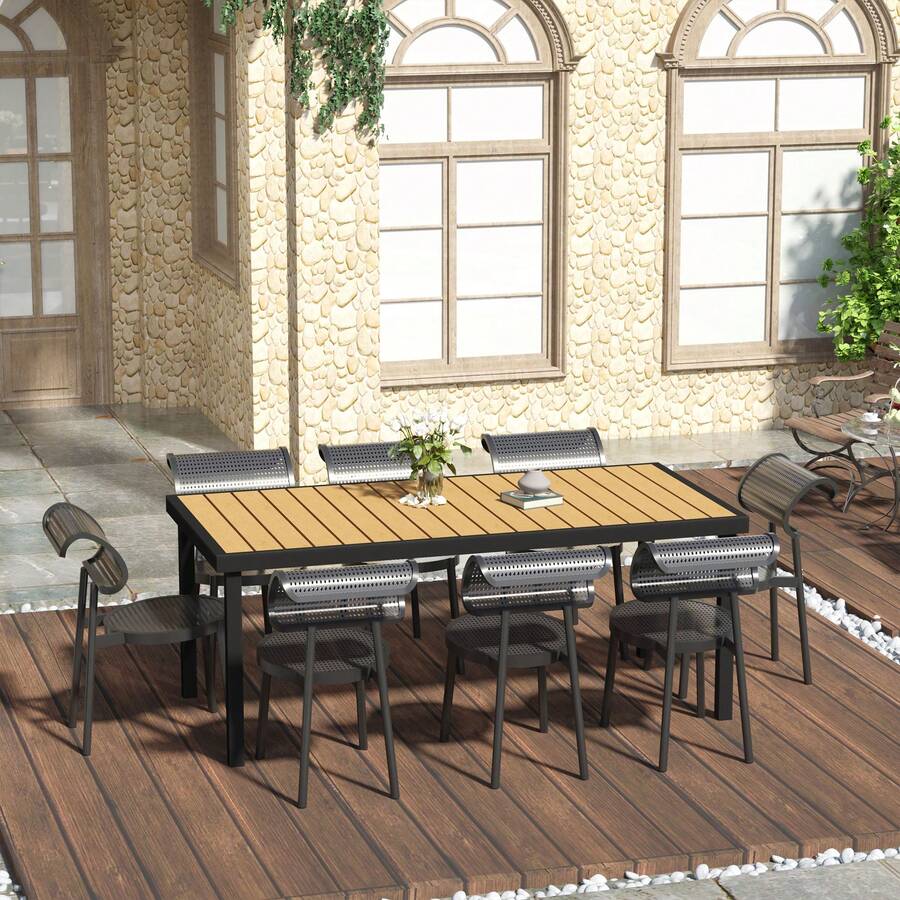 Outsunny Mesa de exterior - Caqui - Ver 1