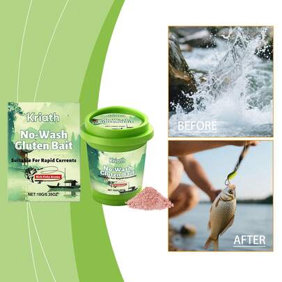 免冲洗麸质饵料，适用于溪流垂钓，具有浓郁的鱼腥味，适用于流速较快的水域，可用作鱼类引诱剂。