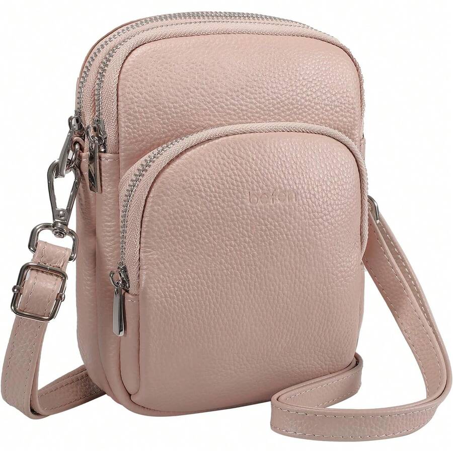 Befen - Bolsa de Cuero Genuino para Teléfonoóvil, Sin Colgante, para Mujer, con Ranuras para Tarjetas con Bloqueo RFID