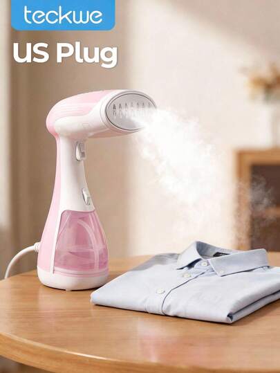 Teckwe Portable Handheld Garment Steamer, 330ml Water Tank 1500W, Fast Heating, Automatic Power-Off Suitable For Home & Travel - US Plug