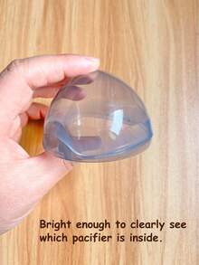 1/2/4 piezas Estuche para chupete con correa, adecuado para pasear, viajar, cochecito (chupete no incluido) - Gris - Ver 5