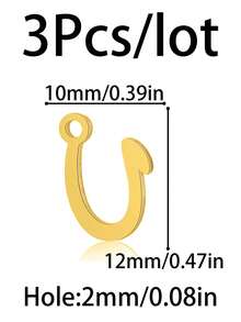 3 mặt dây chuyền chữ cái viết tay mạ vàng 18K bằng thép không gỉ, dùng để tự làm trang sức, phụ kiện vòng tay, dây chuyền và đồ thủ công. - chữ thường - Xem 28