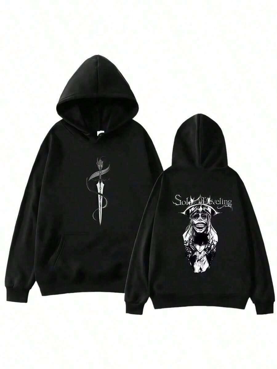 Anime Leveling Hoodie Sung Jinwoo Arise Merch Harajuku Pul Tops Man Woman Sweatshirt Streetwear Essentials Hoodie Hoodie Women Sweatshirts Women Hoodies Men's Hoodie Sweatshirts Men Essentials Fear - màu đen - Xem 1