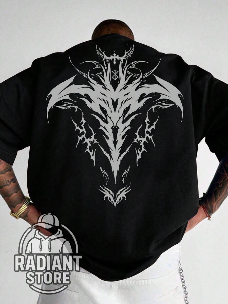 Comfortable Basic T-Shirt For Everyday Wear Berserker Anime Art Streetwear Urban Culture Street Fashion Street Graffiti Skater Skateboard Shirt Blouse Unisex Men's Women's 100% Cotton Top Premium Streetwear New Release Immediate Shipping Various Colors!! Plus Size - 黑色 - 查看 1