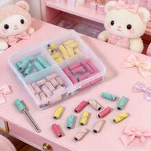 1盒120/150/180/240目迷你指甲抛光砂带，强力去除指甲油和凝胶，足部和指甲护理电动磨甲器砂带配件 - 彩色 - 查看 6