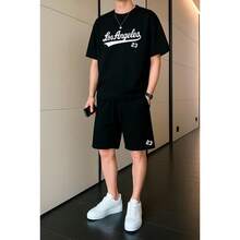 Conjunto Casual Streetwear Los Angeles 100% algodão - Preto - Visão 2