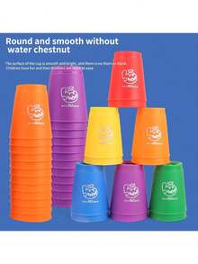 Stacking Cup Game Set, 2-Player Interactive Tabletop Board (Large Cups), Color Sorting Training, Holiday Party Gift (Random Color), Halloween Decoration - Multicolor - View 8
