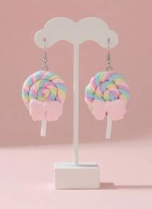 Joivida Lollipop Charm Drop Earrings - Multicolor - View 1