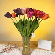 Ins Stil künstliche Tulpen Blumen Dekoration, Wohnzimmer Ornament - Verschiedenfarbig - Übersicht 3