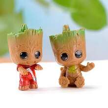 4pcs/Set Marvel Avengers Tiny Groot Cute Tree Man Model Figure Toys 5cm New Year's Gift, Valentine's Day Gift, Easter Gift (Stochastic Style) - Multicolor - View 4