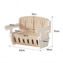 Juego de escritorio y silla multifuncional para niños con espacio para guardar juguetes - Negro - Ver 8