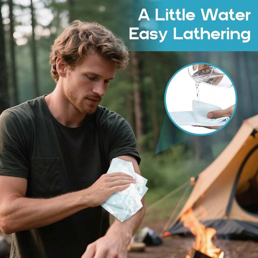 Bath Sponges No Rinse Bathing Wipes – Disposable Body Wipes For Adults, Elderly, And Bedridden – Rinse-Free Bath Sponges For Hyg - C - Xem 1