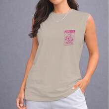 Oversized Tank Top Greek Gods Ref4620 - Khaki - View 3