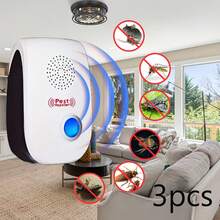 6 Repelentes de Plagas con Tecnología de Ondas Sonoras Mejorada, Repelente de Plagas con Tecnología de Ondas Sonoras para Interiores, Control Electrónico de Plagas con Enchufe - Blanco - Ver 9