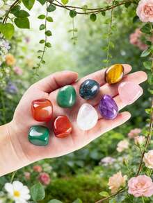 10/20/50/100/200/300/500/1000/2000g/Bag Natural Tumbled Gemstones And Mixed Color Crystals Bulk - Various Tumbled Polished Gemstones Rocks Stones For Home Decor - Multicolor - View 7