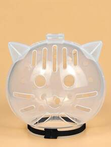 1个防咬猫头盔，这款头盔可以防止猫咪在梳毛、修剪指甲、洗澡和打针时咬人，防止猫咪打架，猫咪头部保护罩可防止舔舐、啃咬和打架，宠物宇航员头盔 - 無色 - 查看 7