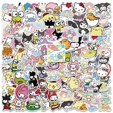SANRIO Bộ sticker  Friends, thích hợp để trang trí sổ lưu niệm và máy tính. - C-50PCS - Xem 7