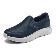 Skechers 男鞋GO WALK FLEX一腳穿休閒健步鞋 - 寶藍色 - 查看 5