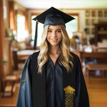 2026 Graduation Stoles Grad Stoles, Unisex Adult Graduates, Sash For High School, College, Bachelor, Degrees 4.5"(Width) X 62"(Length) - Lớp năm 2026 4 - Xem 5