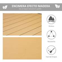 Outsunny Mesa de exterior - Caqui - Ver 5