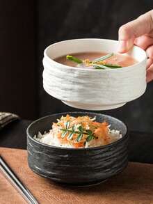 Korean Style Stone Texture Bowl, Japanese Style Stone Texture Bowl, Creative Rock Texture Bowl, Household Rice Bowl, Hotpot Restaurant, BBQ Restaurant - Multicolor - View 1