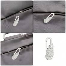 Bling Bling Universal Rhinestone Zipper Pull Replacement Fix Upgrade Your Hoodie, Jacket, Backpack Zipper Shiny Crystal Zipper Head For All Zippers,Sewing Supplies,Travel Essential - Diamond - View 8